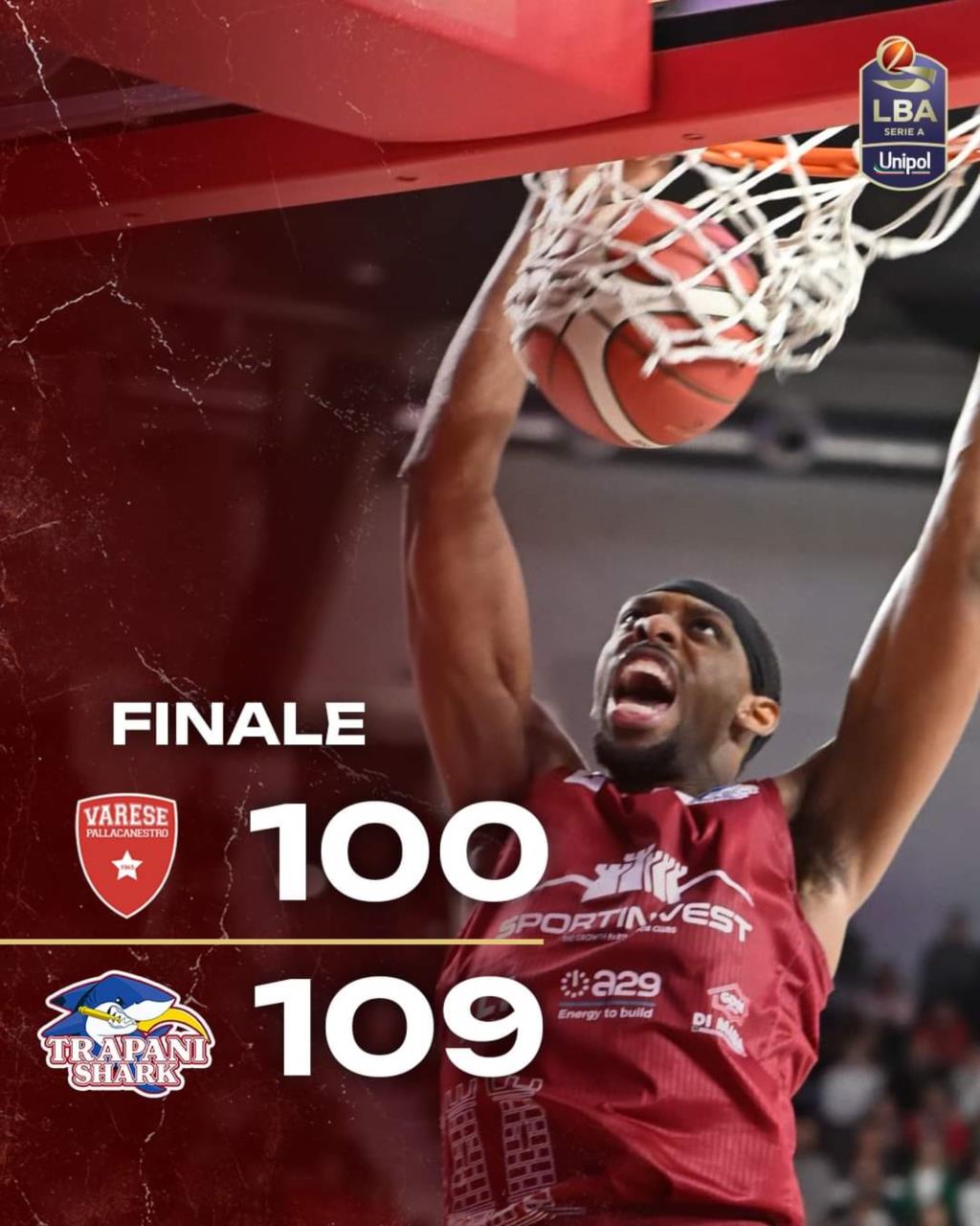 Trapani Shark da impazzire: espugnata Varese 100-109